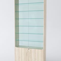 Витрина АСТРА №33 (с дверками, задняя стенка - стекло), Дуб Сонома