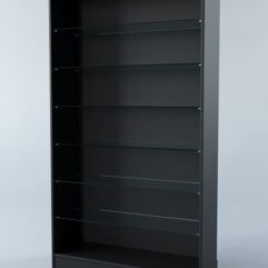 Витрина АСТРА ХИТ ПРОДАЖ №10-1 (без дверок, задняя стенка - ДСП), Черный