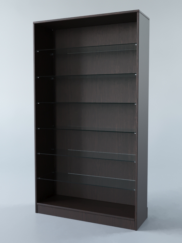 Витрина АСТРА ХИТ ПРОДАЖ №10-1 (без дверок, задняя стенка - ДСП), Дуб Венге