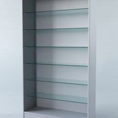 Витрина АСТРА ХИТ ПРОДАЖ №10-1 (без дверок, задняя стенка - ДСП), Серый