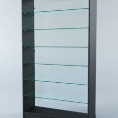 Витрина АСТРА ХИТ ПРОДАЖ №10 (без дверок, задняя стенка - стекло), Черный