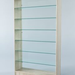 Витрина АСТРА ХИТ ПРОДАЖ №10 (без дверок, задняя стенка - стекло), Дуб Сонома