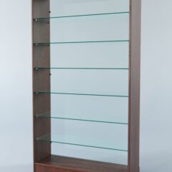 Витрина АСТРА ХИТ ПРОДАЖ №10 (без дверок, задняя стенка - стекло), Орех