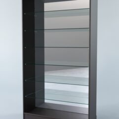 Витрина АСТРА ХИТ ПРОДАЖ №12 (без дверок, задняя стенка - зеркало), Дуб Венге