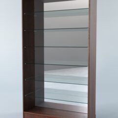 Витрина АСТРА ХИТ ПРОДАЖ №12 (без дверок, задняя стенка - зеркало), Орех