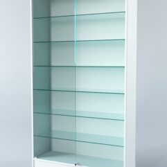 Витрина АСТРА ХИТ ПРОДАЖ №9-1 (с дверками, задняя стенка - ДСП), Белый