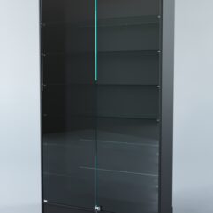 Витрина АСТРА ХИТ ПРОДАЖ №9-1 (с дверками, задняя стенка - ДСП), Черный