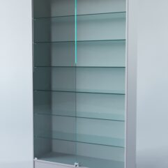 Витрина АСТРА ХИТ ПРОДАЖ №9-1 (с дверками, задняя стенка - ДСП), Серый