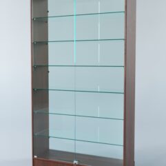 Витрина АСТРА ХИТ ПРОДАЖ №9 (с дверками, задняя стенка - стекло), Орех