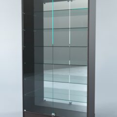 Витрина АСТРА ХИТ ПРОДАЖ №11 (с дверками, задняя стенка - зеркало), Дуб Венге