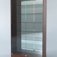 Витрина АСТРА ХИТ ПРОДАЖ №11 (с дверками, задняя стенка - зеркало), Орех