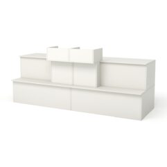 Кассовый стол №9 составной, Белый