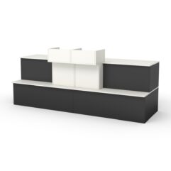 Кассовый стол №9 составной, Черный и Белый