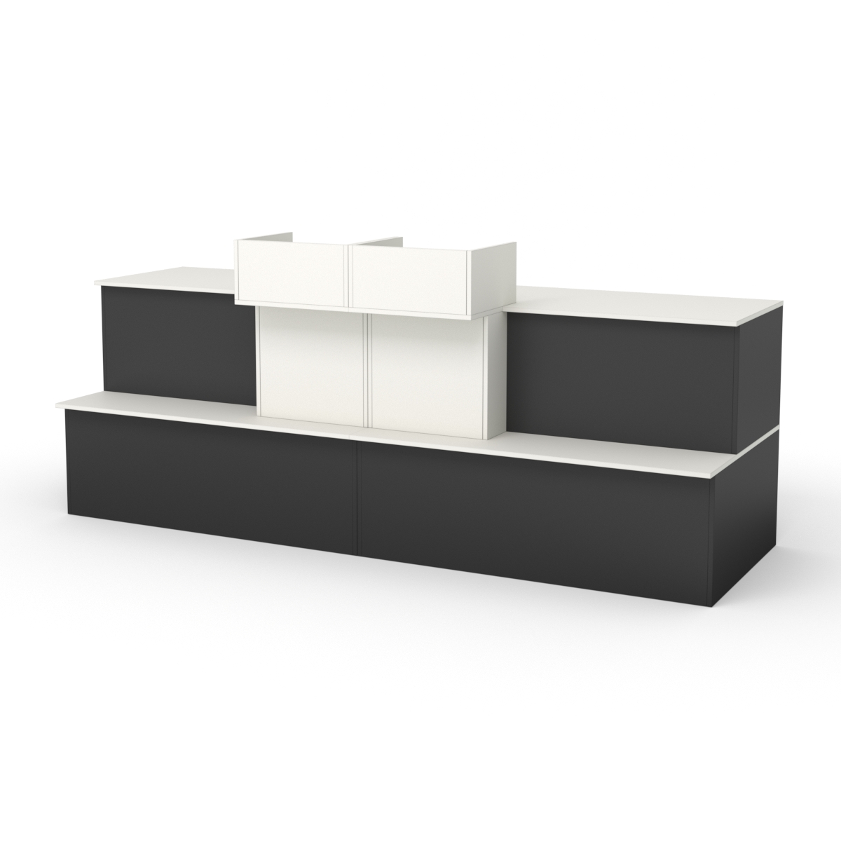 Кассовый стол №9 составной, Черный и Белый