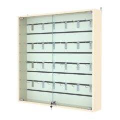 Витрина настенная №4-1Б с экономпанелью, без полок, Крем Вайс