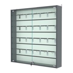 Витрина настенная №4-1Б с экономпанелью, без полок, Темно-Серый