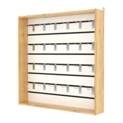 Витрина настенная №4-1В с экономпанелью, без полок, Дуб Золотистый