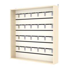 Витрина настенная №4-1В с экономпанелью, без полок, Крем Вайс