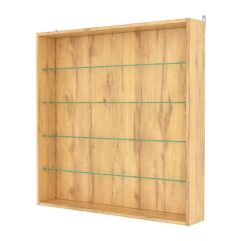 Витрина настенная №4-1Г, Дуб Золотистый