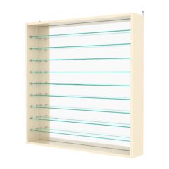 Витрина настенная №4-6Г с зеркалом, Крем Вайс