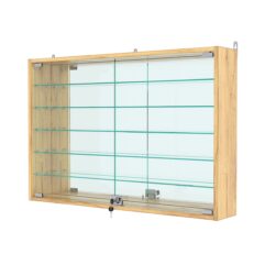 Витрина настенная №3-6А с зеркалом, Дуб Золотистый