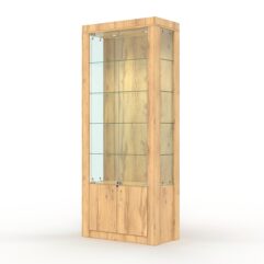 Витрина МОДЕРН №7 (с дверками, задняя стенка - ДВП), Дуб Золотистый