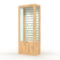 Витрина МОДЕРН №10 (с дверками, задняя стенка - экономпанель), Дуб Золотистый