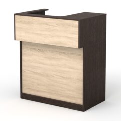 Кассовый стол Эксперт левосторонний, Дуб Венге и Дуб Сонома