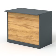 Клиентский стол Эксперт, Темно-серый и Дуб Золотистый