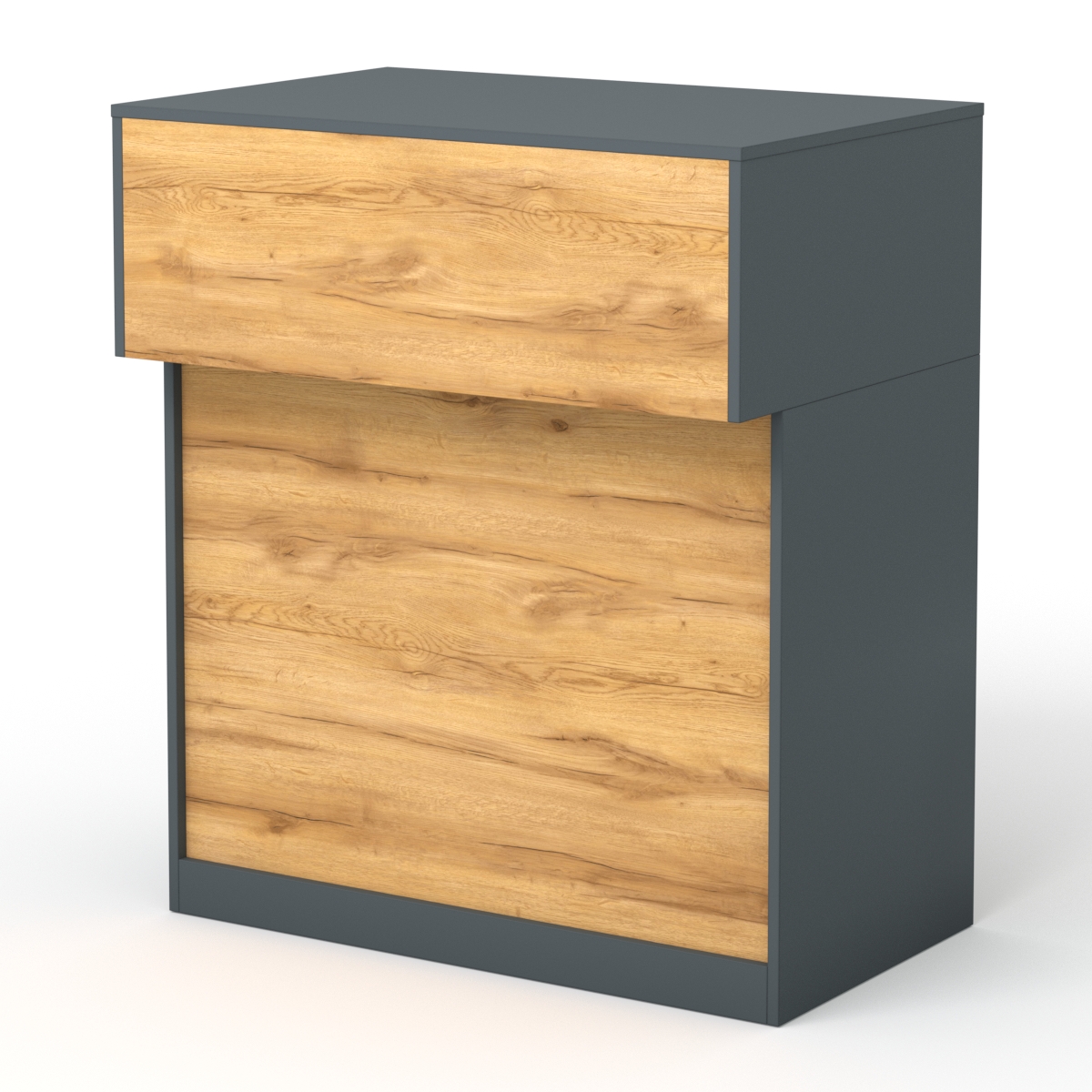 Прилавок Эксперт №3, Темно-серый и Дуб Золотистый