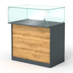 Прилавок Эксперт №8, Темно-серый и Дуб Золотистый