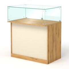 Прилавок Эксперт №8, Дуб Золотистый и Крем Вайс