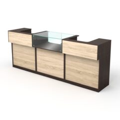 Комплект прилавков и кассовых столов Эксперт №1, Дуб Венге и Дуб Сонома