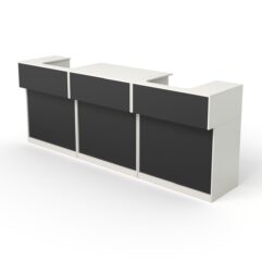 Комплект прилавков и кассовых столов Эксперт №2, Белый и Черный