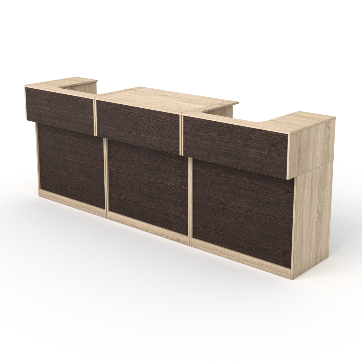 Комплект прилавков и кассовых столов Эксперт №2, Дуб Сонома + Дуб Венге
