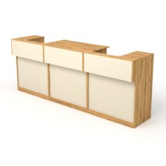 Комплект прилавков и кассовых столов Эксперт №2, Дуб Золотистый и Крем Вайс