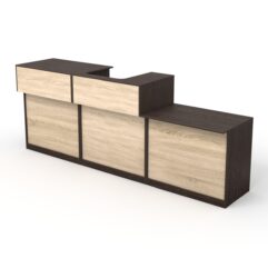 Комплект прилавков и кассовых столов Эксперт №3, Дуб Венге и Дуб Сонома