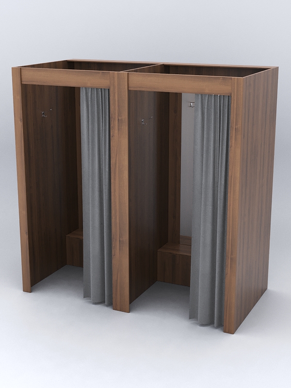 Комплект примерочных МОДЕРН №1, Орех