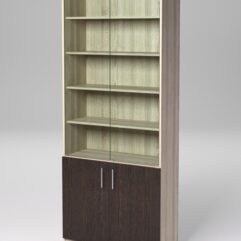 Стеллаж ДОМАШНИЙ для книг №1, Дуб Сонома и Дуб Венге