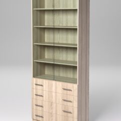 Стеллаж ДОМАШНИЙ для книг №2, Дуб Сонома