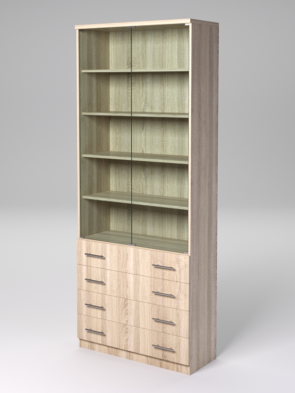 Стеллаж ДОМАШНИЙ для книг №2, Дуб Сонома