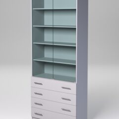 Стеллаж ДОМАШНИЙ для книг №2, Серый