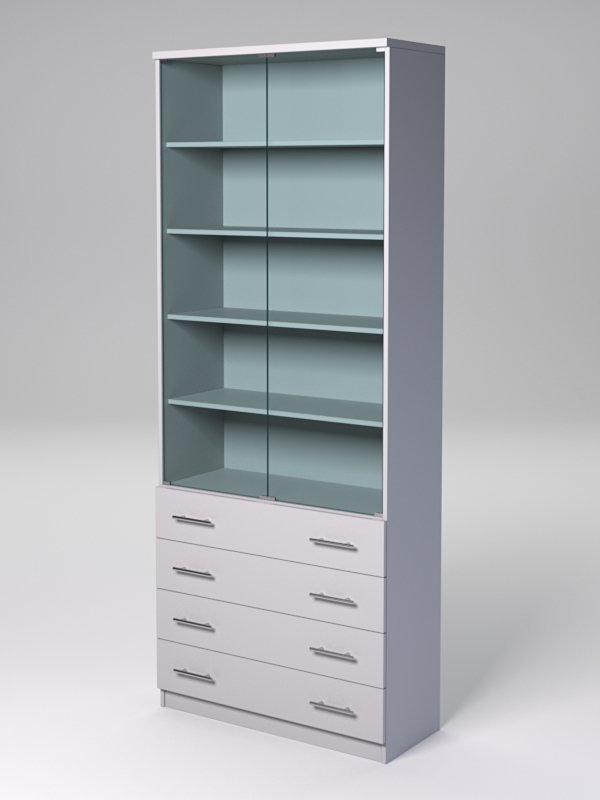 Стеллаж ДОМАШНИЙ для книг №2, Серый