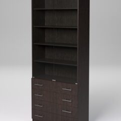 Стеллаж ДОМАШНИЙ для книг №2, Дуб Венге