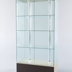 Витрина ХАЙТЕК №4-1 (задняя стенка - стекло), Дуб Сонома + Дуб Венге