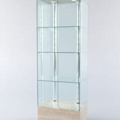 Витрина ХАЙТЕК №5-1 (задняя стенка - стекло), Дуб Сонома