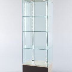 Витрина ХАЙТЕК №5-1 (задняя стенка - стекло), Дуб Сонома + Дуб Венге