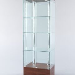 Витрина ХАЙТЕК №5-1 (задняя стенка - стекло), Орех