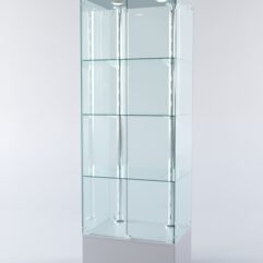 Витрина ХАЙТЕК №5-1 (задняя стенка - стекло), Серый
