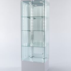 Витрина ХАЙТЕК №5-2 (задняя стенка - зеркало), Серый